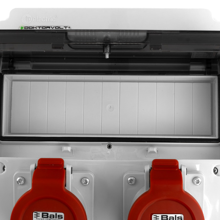 Baustromverteiler 2x16A 4x230V JUN ohne Sicherungen Steckdosen Bals DOKTORVOLT DV-6863-F