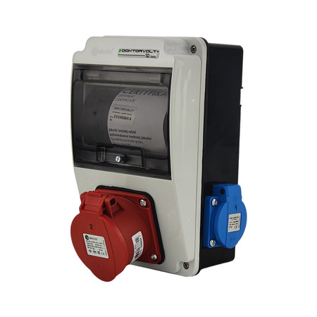 Wandverteiler XS-S 16A 2x230V IP44 Stromverteiler Komplett Verdrahtet Doktorvolt DV-2144-F