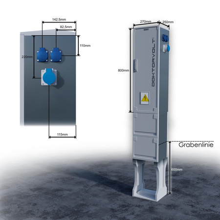 Campingverteiler Campingsäule CV-CAMP 4x230V 2x230V Camp DV-2278-D