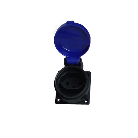 Anbausteckdose 16A 230V IP55 Einbausteckdose Schutzkontakt blau Schweizer System T23 PCE PCE T23