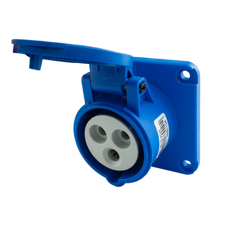 Einbausteckdose 230V CEE Camping Steckdose 230V 16A 3P 75x75 mm VDE TP Electric 3120-322-0975