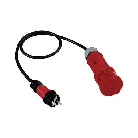 Adapter 1m 230V Unischuko Stecker auf Starkstrom 16A 230V 5P Kupplung DV-2773-230-A-16