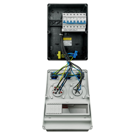 Baustromverteiler 16A 32A CEE 3x230V LS-Schalter Stromverteiler Walter-Kraft mit Bals Steckdosen 4 WK-4311-D