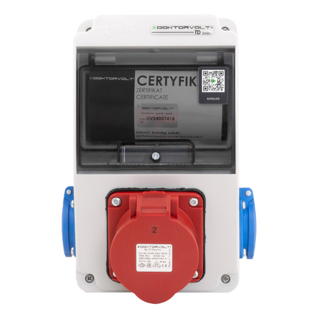 Wandverteiler XS-S 16A 2x230V IP44 Stromverteiler Komplett Verdrahtet Doktorvolt DV-5107-D