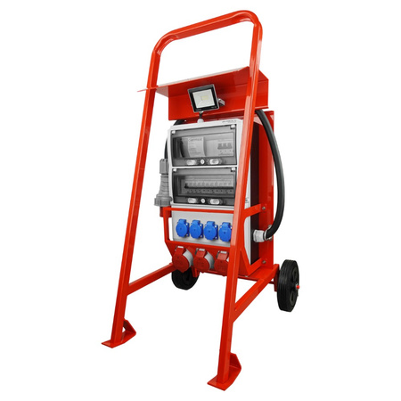 Baustromverteiler mit Ständer Stromverteiler eXT S/FI SET 32A 2x16A 4x230V franz/belg System DV-6184-F