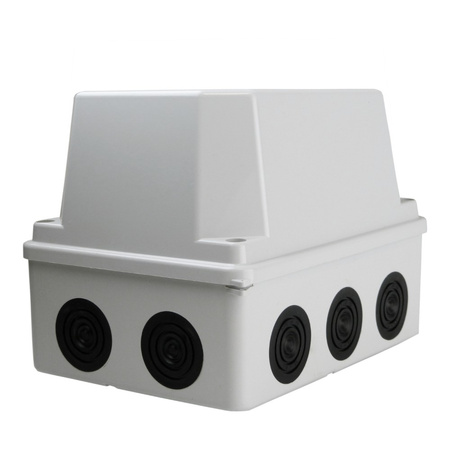 Abzweigkasten 190x145x135 mm 10 Dichtmembranen Aufputz Abzweigdose Verbindungsdose Industriegehäuse IP66 M-L 009.PG.CA.G