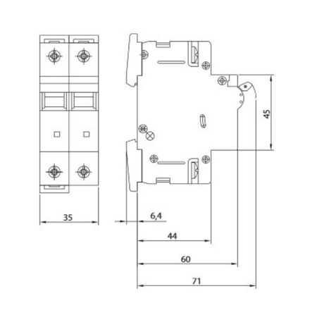 Leitungsschutzschalter B25A 1-Polig + N 2P 10kA VDE Sicherung Automat LS-Schalter SEZ 0099669