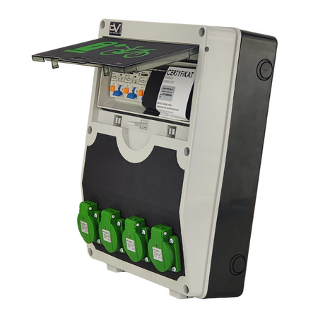 Fahrradladestation für E-bikes 12 Module 4x230V 4xRCBO Stromverteiler Doktorvolt DV-2137