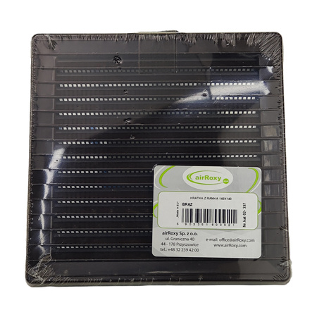 Schräggitter mit Insektenschutznetz quadratisch 14cm x 14cm braun AirRoxy 02 02-337