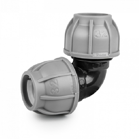 PE-Rohr Winkelstück 32mm 90° PN10 DSRA10K3232