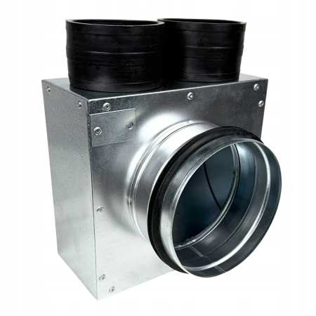 Lüftungsverteiler Verteilerkasten 2x75 Ø125 Wohnraumlüftung Luftverteiler E-KSR-2X75/125-OC-K