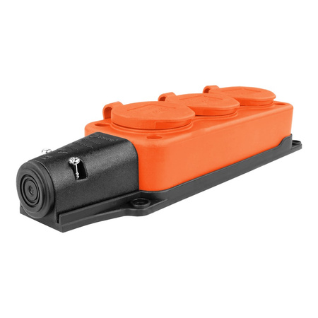 Steckdosenleiste Mehrfachsteckdose 3-fach Aussen Schuko orange 3101-308-2300