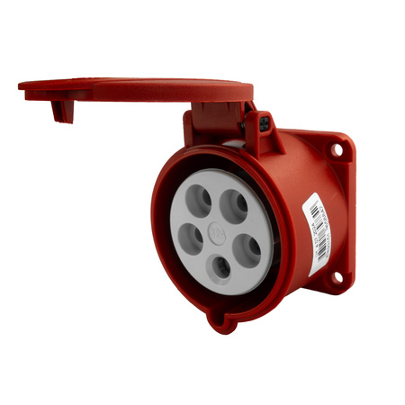 Einbausteckdose CEE 32A Steckdose 400V 5P 70x70 mm VDE TP Electric 3107-321-1670