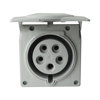 CEE Wandsteckdose mit Klappdeckel Unterputz 32A 5P 400V IP44 Steckdose IZV 3253