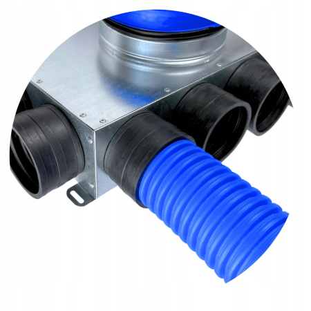 Lüftungsverteiler Verteilerkasten 12x75 Ø200 Wohnraumlüftung Luftverteiler E-KRR-12x75/200-OC