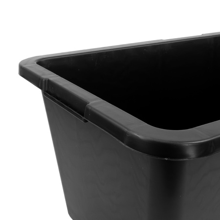 Mörtelkasten 60L Mörtelwanne Mörtelkübel pflanzkübel Mörteleimer Kübel Zementwanne Speiswanne widerstandsfähig aus PP/PE-Regranulat eckig schwarz DV-5619
