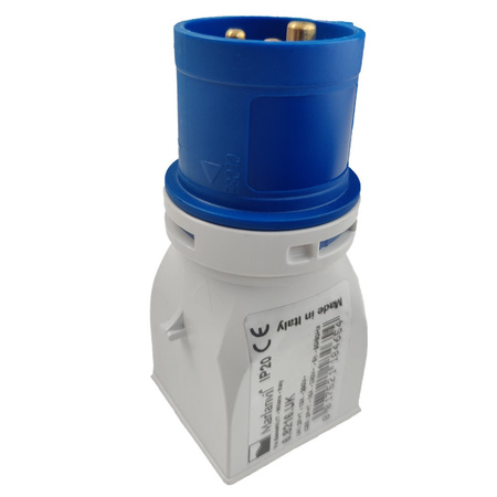 Marlanvil CEE Camping Adapter mit Stecker 16A auf 13A 250V Steckdose britischer Standard Stromadapter IP20 6.8216.UK