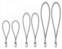 Spanngummi Set mit PVC Haken 2x18/25/40cm grau Bradas BCH3-04SET1GY-B