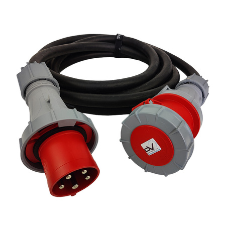 CEE Verlängerungskabel Kabel 10m 63A IP67 Starkstromkabel 5x16mm2 PCE Doktorvolt® DV-4759-CEE-63