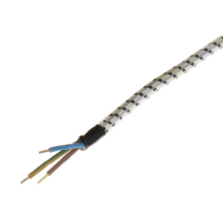 Anschlusskabel 2m mit Winkelstecker Uni-Schuko 250V 16A PPJ Weiß-Schwarz T-10873