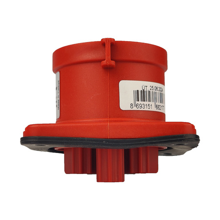 CEE Einbaustecker mit Phasenwender gerade 5P 16A 400V IP44 75x75 3105-354-1600