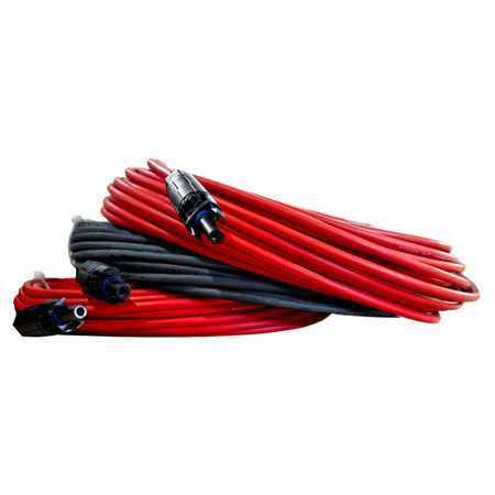 Solarkabel Verlängerungskabel 4mm² mit Solarsteckern rot/schwarz 1 - 50m