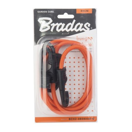 Set 2 x Spanngummi mit metall PVC Haken 0,8x80cm Bradas BCH2-08080OR-B