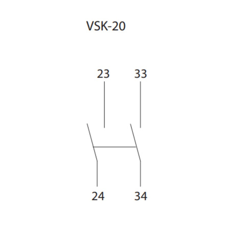 Hilfskontakt 2x6A 2NO für VSM220 VSM425 ELKO VSK-20