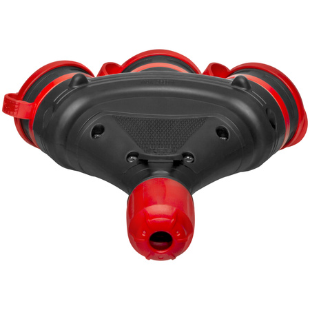 Dreifach-Steckdose Schuko IP44 3×2P+E 16A Schwarz-Rot 250V GN-X3/44S EXTREM W-01164