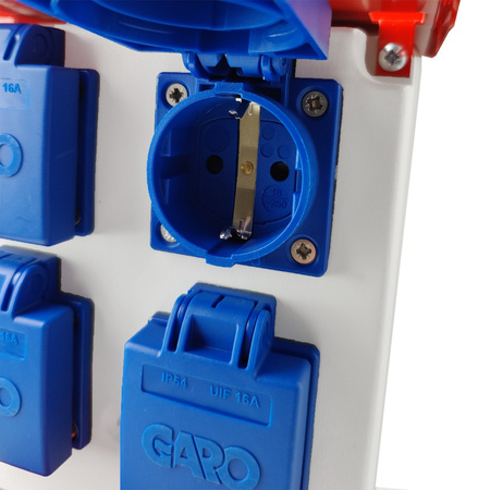 Stromverteiler GAROFlex mit 4x 230V Schuko 2x 16A CEE Steckdosen mit Starkstromkabel 5x1,5mm2 IP44 2468820