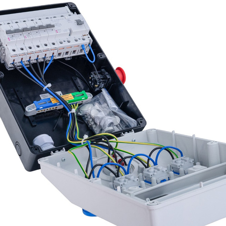 Stromverteiler TD-S/FI 32A/5P 4x230V FR Schutzschalter DV-1499-F