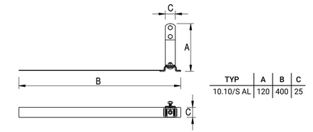 Universal Erdung Dachziegelhalter Blitzschutz Aluminium 10.10/S AL