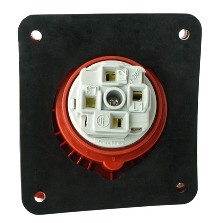 CEE Einbausteckdose schräg 400V 16A 4P 83x90 mm 3122-309-1600