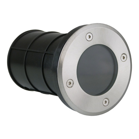 Bodeneinbaustrahler GU10 50W IP67 rund chrom Bodenstrahler Bodeneinbauleuchte Gartenleuchte Ohne Birne ALFA-O GTV ON-ALFAOGU10-06