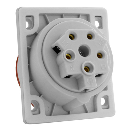 Schräg Einbausteckdose 16A 400V 5P IP54 CEE Steckdose Doktorvolt IEN 1653 DV