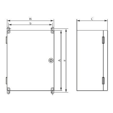 Schaltschrank mit Schloss UNI-1 Verteilerschrank Industriegehäuse IP65 43.1 E-P 5719