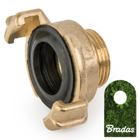 Klauenkupplung GEKA Außengewinde 1" Messing Schnellkupplung BRADAS BR-GK113A