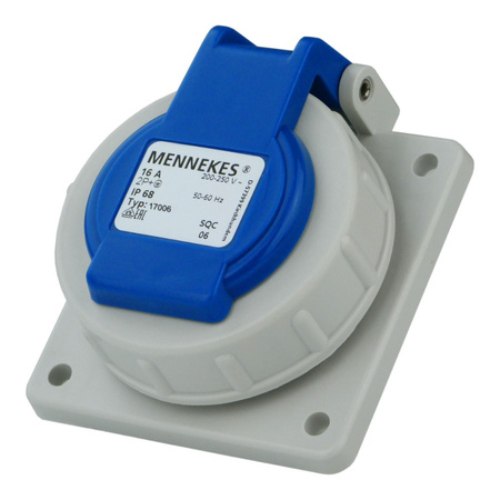 Mennekes 230V 16A IP68 Schuko Anbausteckdose mit Klappdeckel Steckdose Mennekes 17006