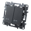 Doppelschalter beleuchtet schwarz Niloe Step 863515