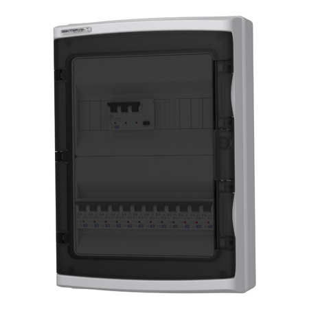 Feuchtraumverteiler bestückt HI-S/FI IP65 Aufputz Sicherungskasten DV-9122-HI