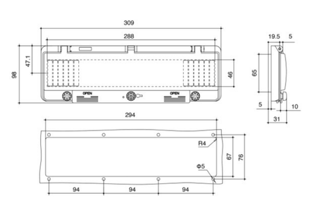 Betätigungsklappe Klappfenster 16 Module IP67 Doktorvolt DV-6030