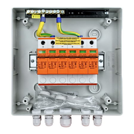 Solar Anschlusskasten PV DC 1000V 2x T1 T2 2-Strings PG Doktorvolt 4463