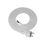 Anschlusskabel 2m IP44 mit geradem Stecker 250V 16A 3x2,5 mm² H05VV-F PP-40H Weiß W-98391