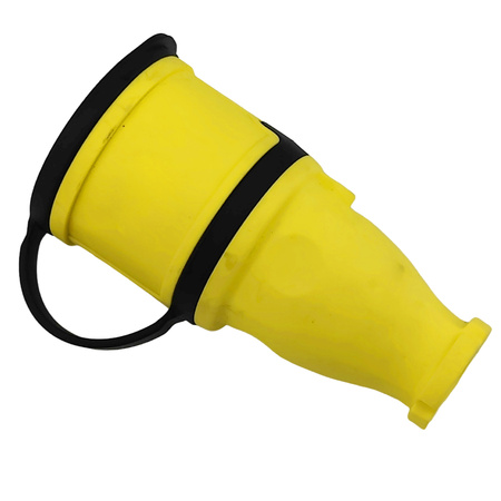 Gummikupplung 16A 230V 2P+E Steckdose Kupplung gelb 3101-304-0700