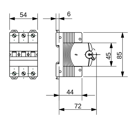 GEWISS Leitungsschutzschalter C16A 3P 10kA VDE PR63 Sicherungsautomat GW92667