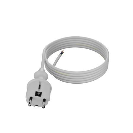 Anschlusskabel 4m IP44 mit geradem Stecker 250V 16A 3x1 mm² H05VV-F PP-40H Weiß W-98375