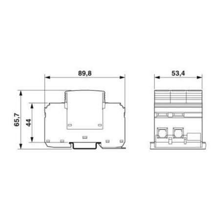 Blitzstromableiter Überspannungsableiter Typ 1/2 VAL-MS-T1/T2 1000DC-PV/2+V PHOENIX CONTACT 2801160