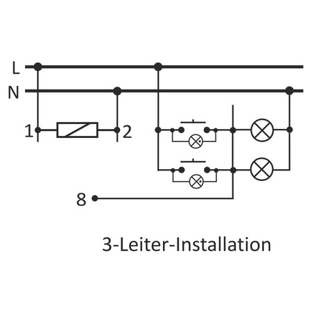 Treppenhausautomat Treppenlichtzeitschalter Zeitrelais mit Ausschaltzeit Warnfunktion F&F AS-221T