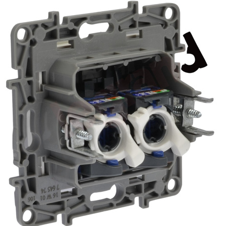 Doppelte Netzwerksteckdose 2xRJ45 764574