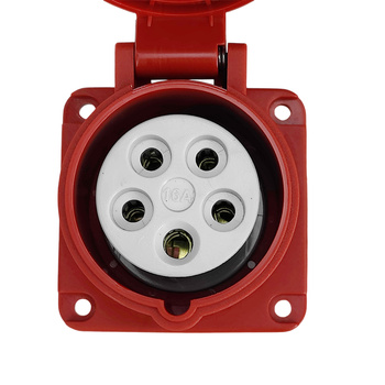 CEE Einbausteckdose gerade 400V 16A 5P 75x75mm TP Electric 3105-322-1675